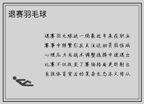 退赛羽毛球